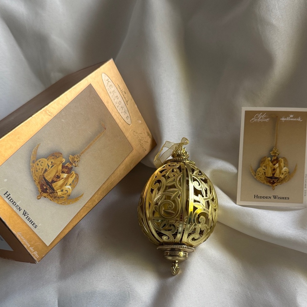 Gold Filigree Hidden wishes Keepsake Ornament by Hallmark